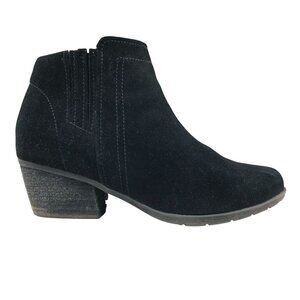 Blondo Women's Size 6.5M Valli Black Suede Waterproof Side Zip Ankle Booties